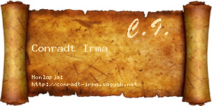 Conradt Irma névjegykártya